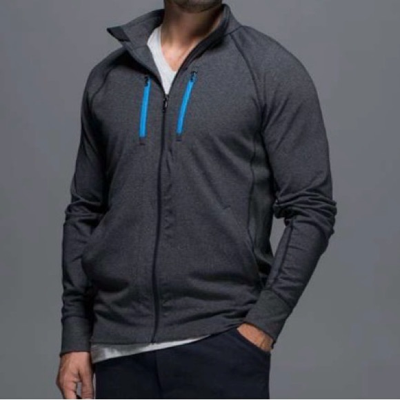 lululemon athletica Other - Lululemon Mens Shift Jacket heathered black/ cornflower XXL